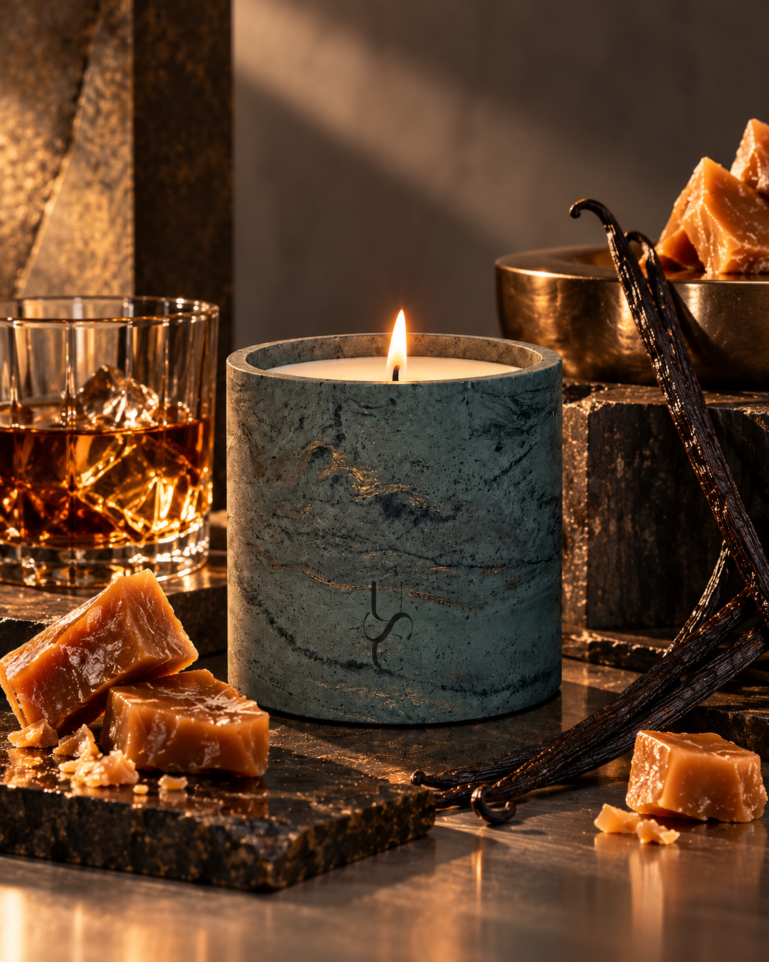 Buttered Bourbon | Holiday Concrete Candle