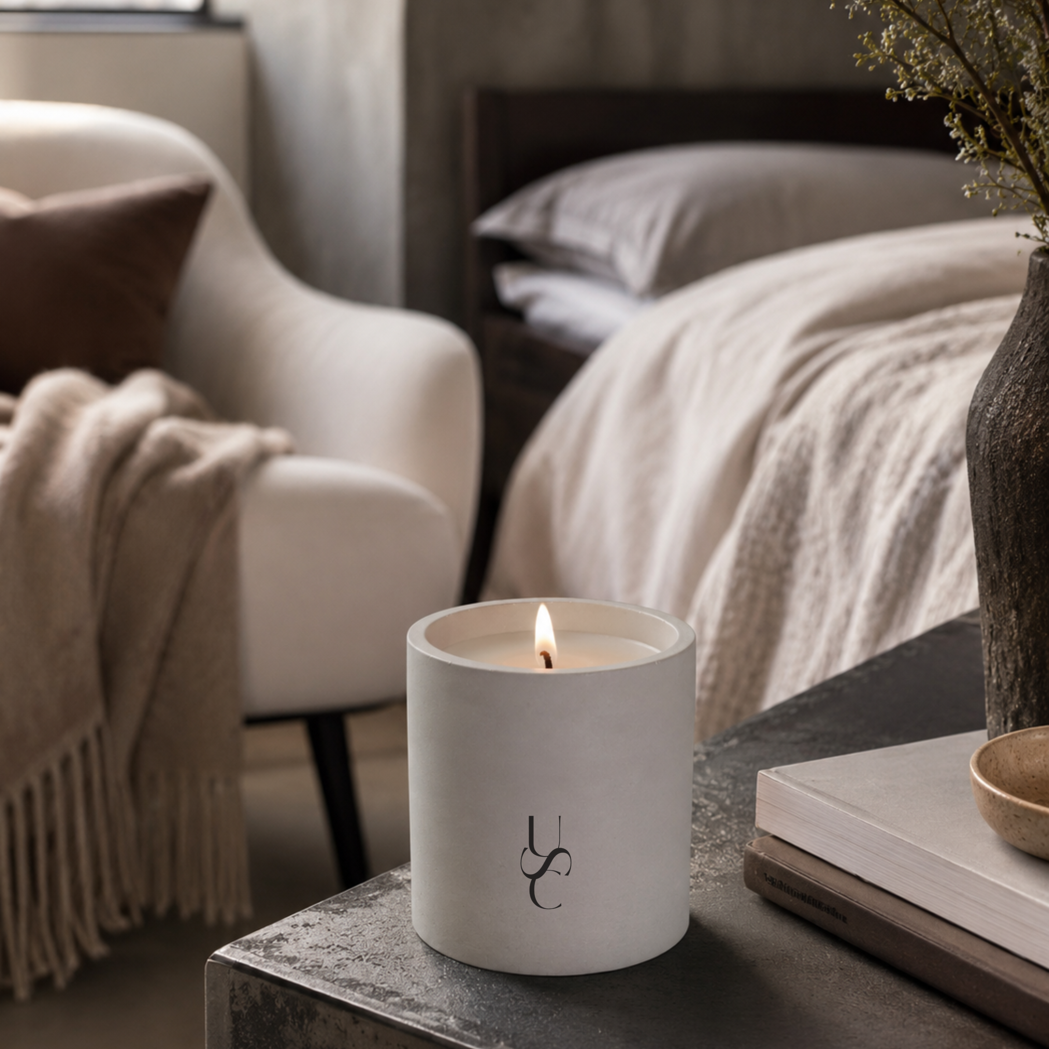Amber Cashmere | Concrete Candle